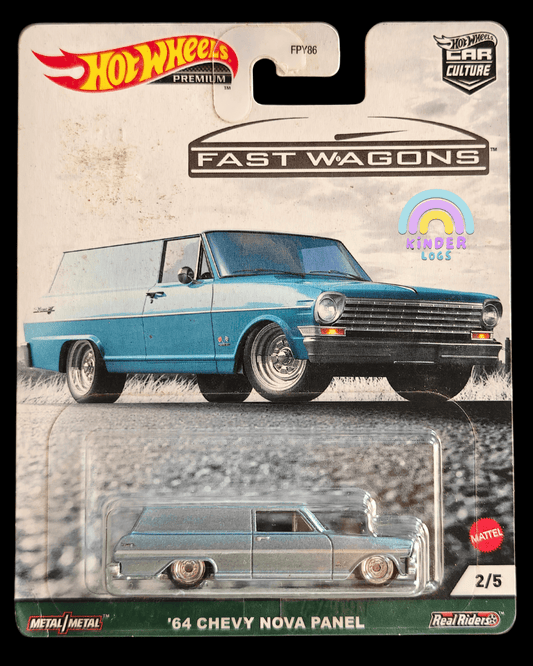 Premium Hot Wheels 1964 Chevy Nova Panel - Fast Wagons (Imported) - Kinder Logs
