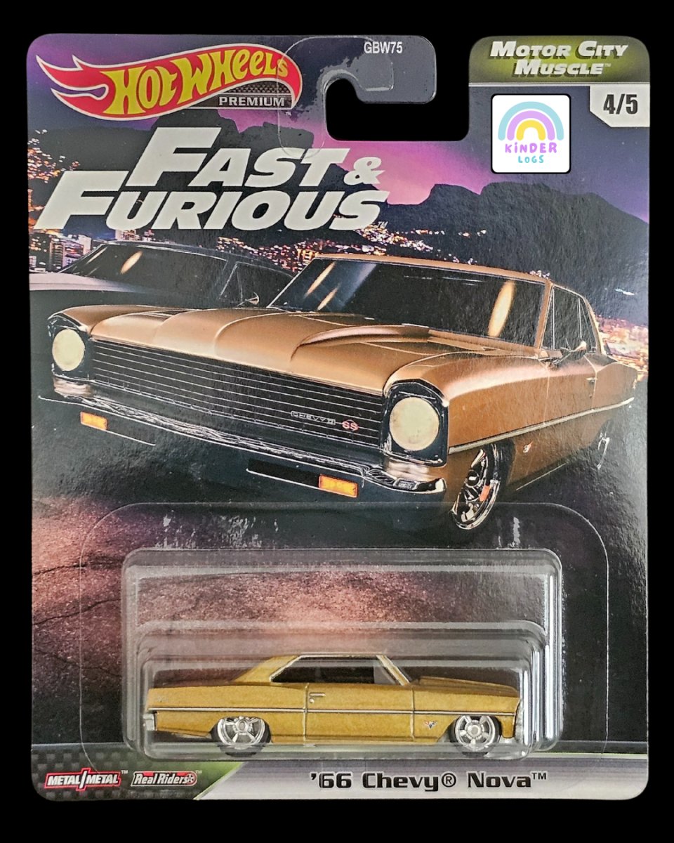 Premium Hot Wheels 1966 Chevrolet Nova - Fast & Furious - Kinder Logs