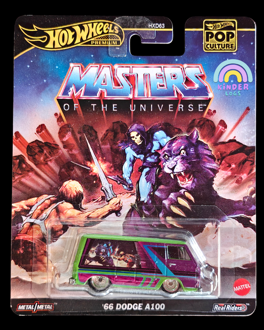 Premium Hot Wheels 1966 Dodge A100 - Masters of the Universe (Imported) - Kinder Logs