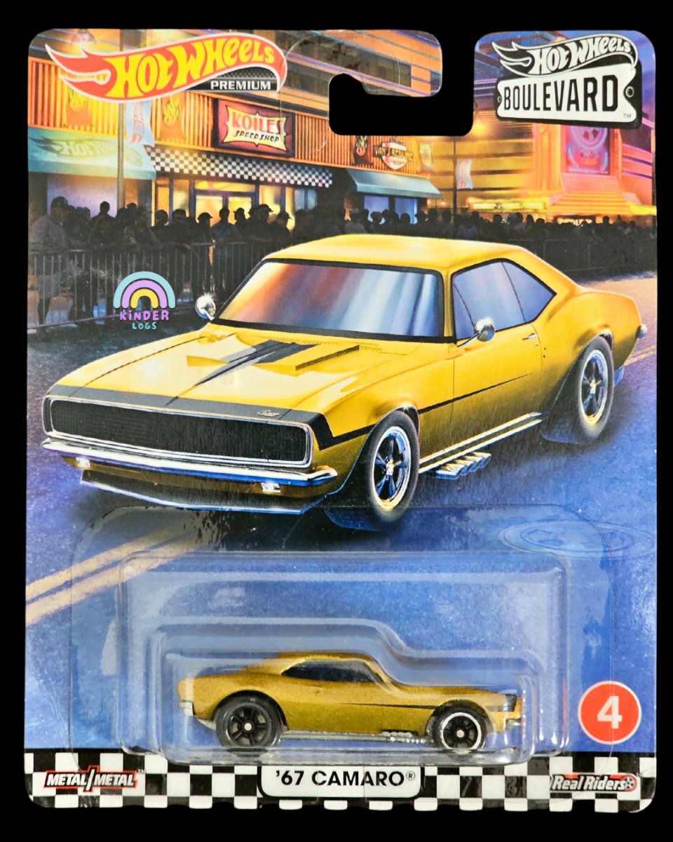 Premium Hot Wheels 1967 Chevrolet Camaro - Boulevard - Kinder Logs