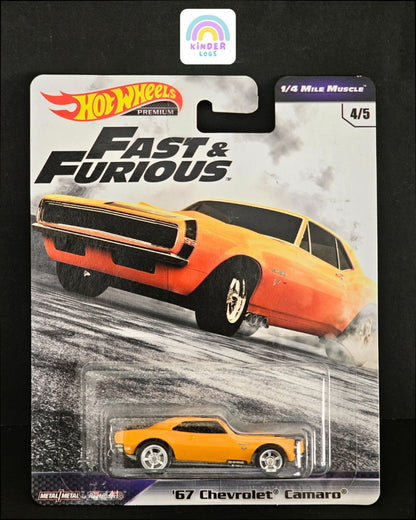 Premium Hot Wheels 1967 Chevrolet Camaro - Fast And Furious - Kinder Logs