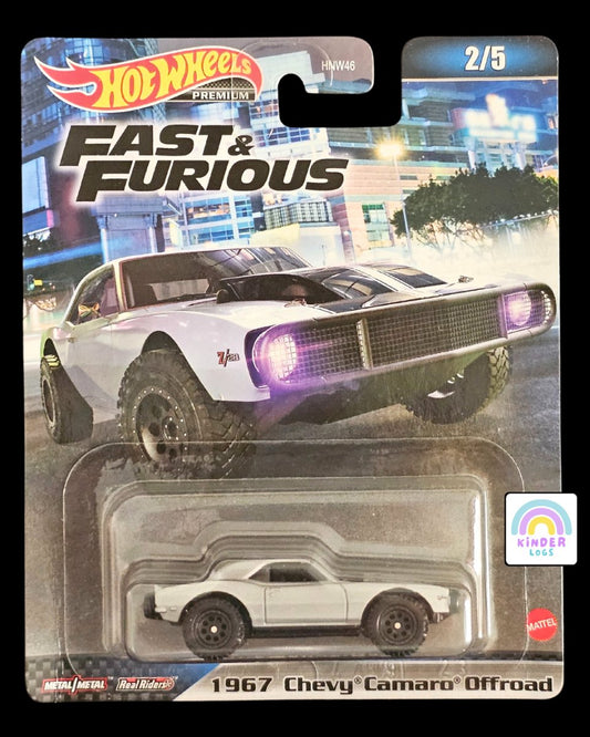 Premium Hot Wheels 1967 Chevy Camaro Offroad - Fast & Furious - Kinder Logs