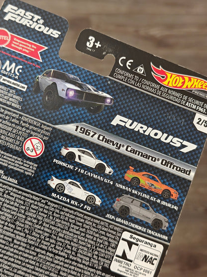 Premium Hot Wheels 1967 Chevy Camaro Offroad - Fast & Furious (Imported) - Kinder Logs