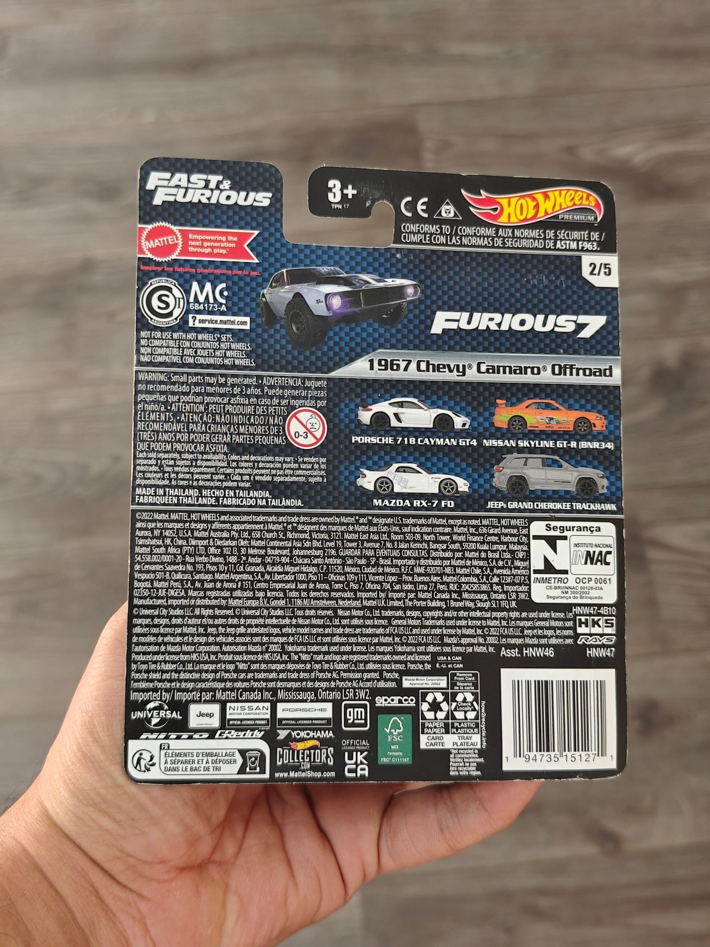 Premium Hot Wheels 1967 Chevy Camaro Offroad - Fast & Furious (Imported) - Kinder Logs