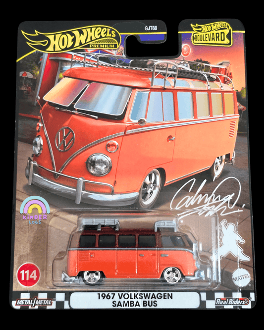 Premium Hot Wheels 1967 Volkswagen Samba Bus - Boulevard 114 (Imported) - Kinder Logs