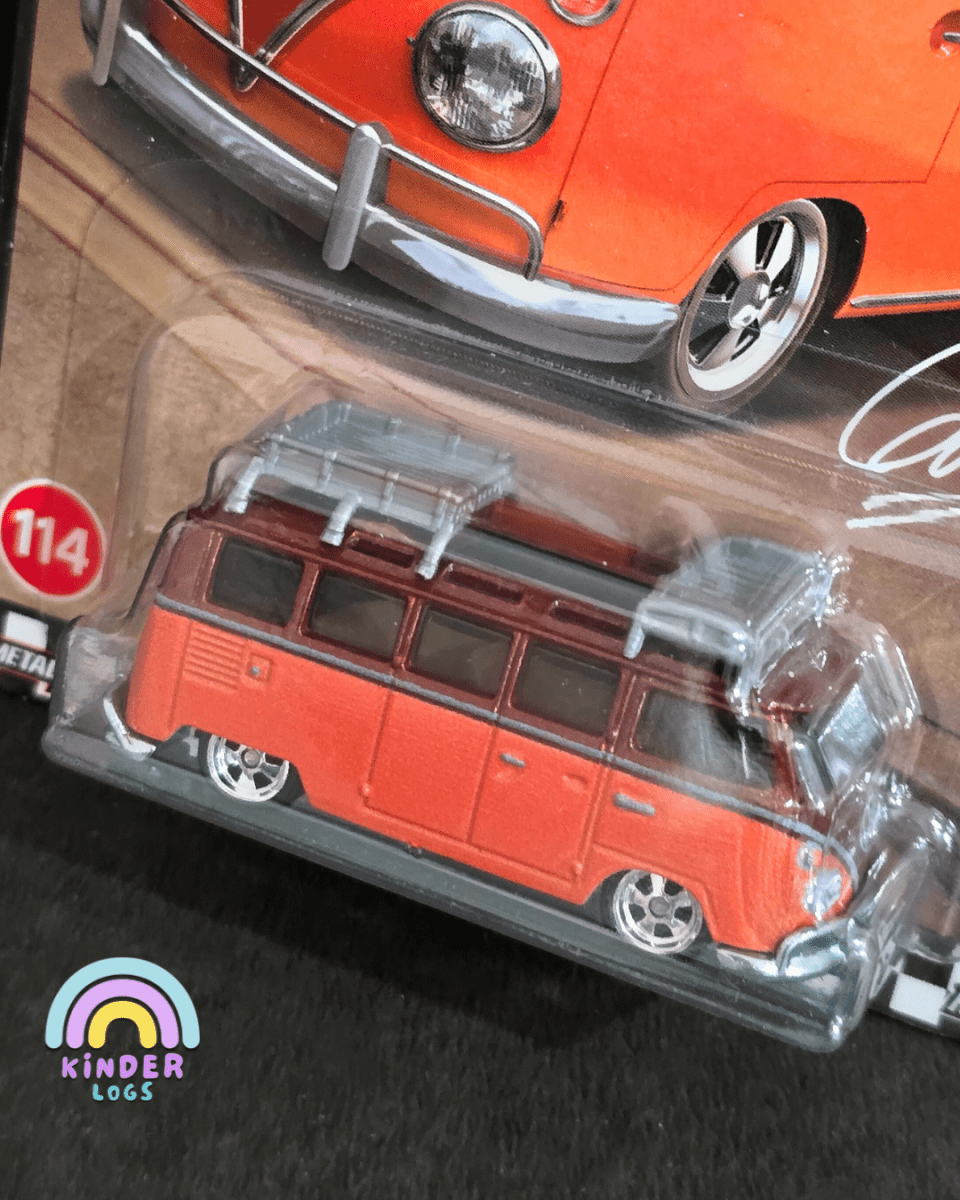 Premium Hot Wheels 1967 Volkswagen Samba Bus - Boulevard 114 (Imported) - Kinder Logs