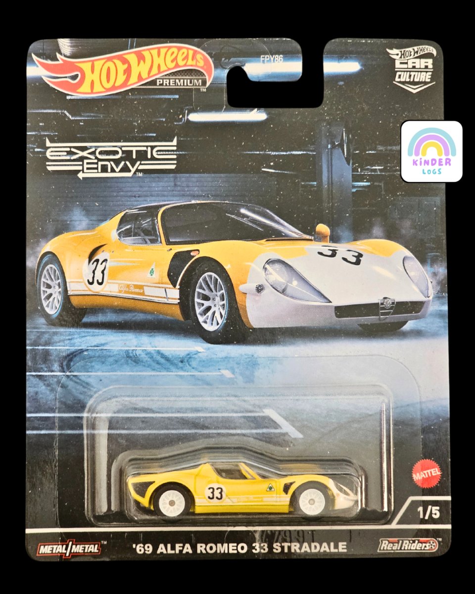 Premium Hot Wheels 1969 Alfa Romeo 33 Stradale - Kinder Logs