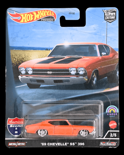 Premium Hot Wheels 1969 Chevelle SS 396 - American Scene (Imported) - Kinder Logs