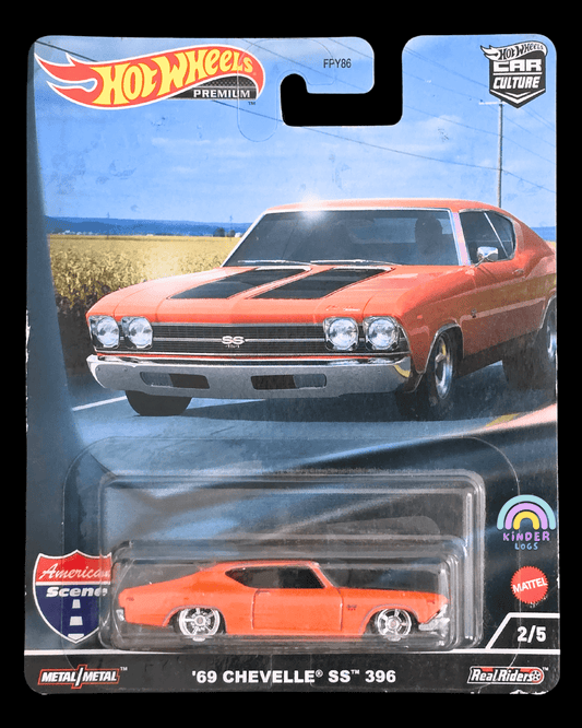Premium Hot Wheels 1969 Chevelle SS 396 - American Scene (Imported) - Kinder Logs
