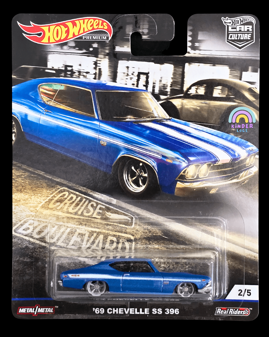 Premium Hot Wheels 1969 Chevelle SS 396 - Cruise Boulevard - Kinder Logs