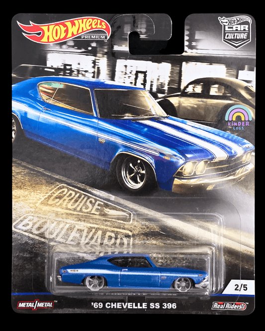 Premium Hot Wheels 1969 Chevelle SS 396 - Cruise Boulevard - Kinder Logs