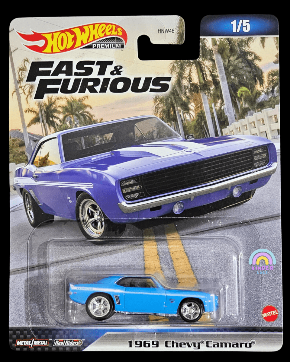 Premium Hot Wheels 1969 Chevy Camaro - Fast & Furious - Kinder Logs