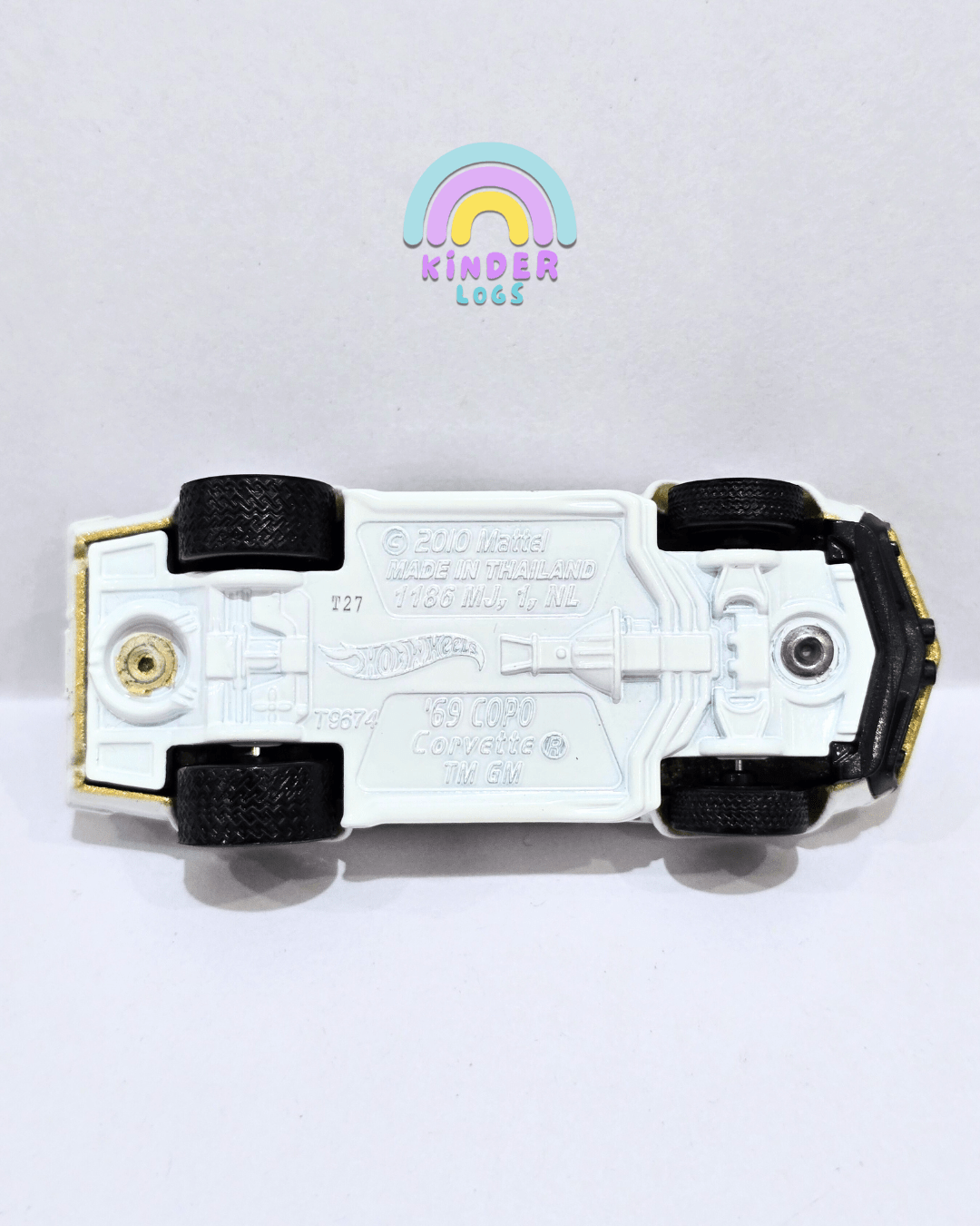 Premium Hot Wheels 1969 COPO Corvette - Gold (Uncarded) - Kinder Logs