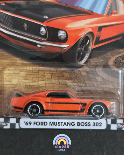 Premium Hot Wheels 1969 Ford Mustang Boss 302 - Boulevard 123 (Imported) - Kinder Logs