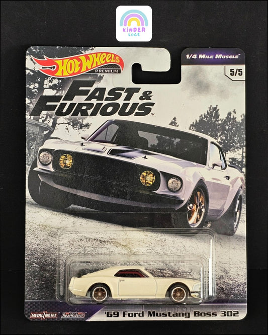 Premium Hot Wheels 1969 Ford Mustang Boss 302 - Fast And Furious - Kinder Logs