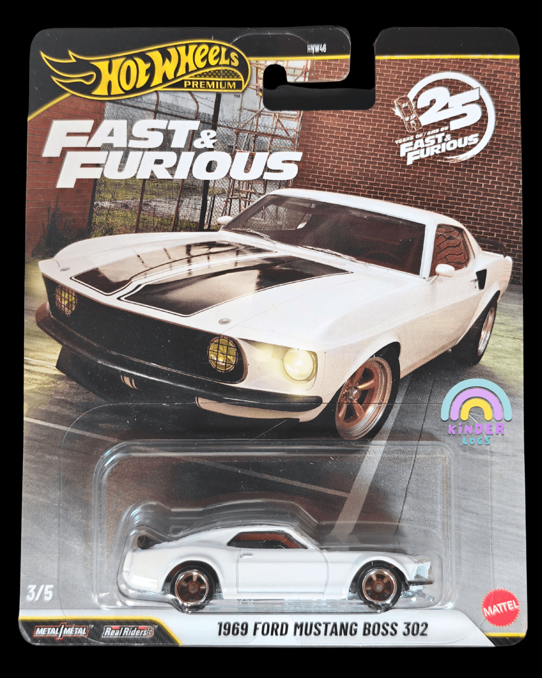 Premium Hot Wheels 1969 Ford Mustang Boss 302 - Fast And Furious (Imported) - Kinder Logs