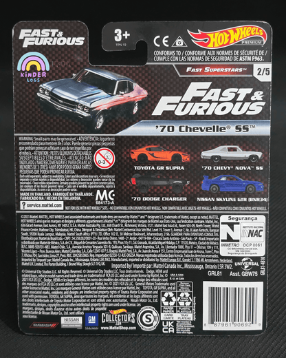 Premium Hot Wheels 1970 Chevelle SS - Fast And Furious (Fast Superstars) - Kinder Logs