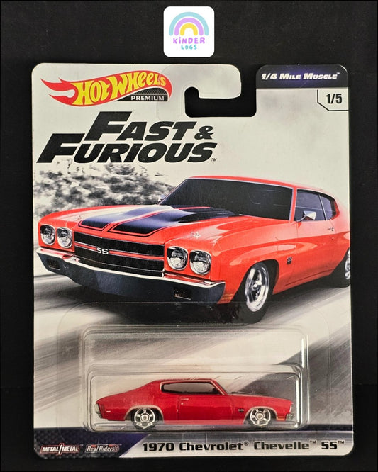 Premium Hot Wheels 1970 Chevrolet Camaro SS - Fast And Furious - Kinder Logs