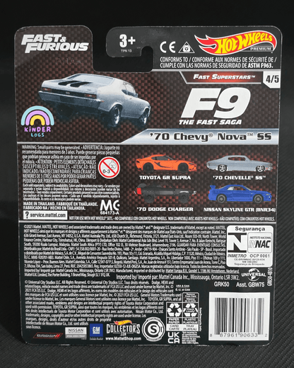 Premium Hot Wheels 1970 Chevy Nova SS - Fast & Furious (Fast Superstars) - Kinder Logs