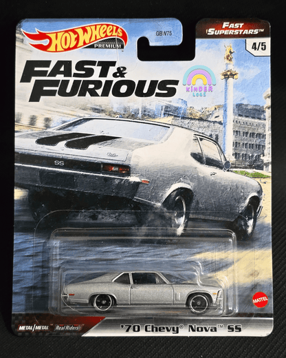 Premium Hot Wheels 1970 Chevy Nova SS - Fast & Furious (Fast Superstars) - Kinder Logs