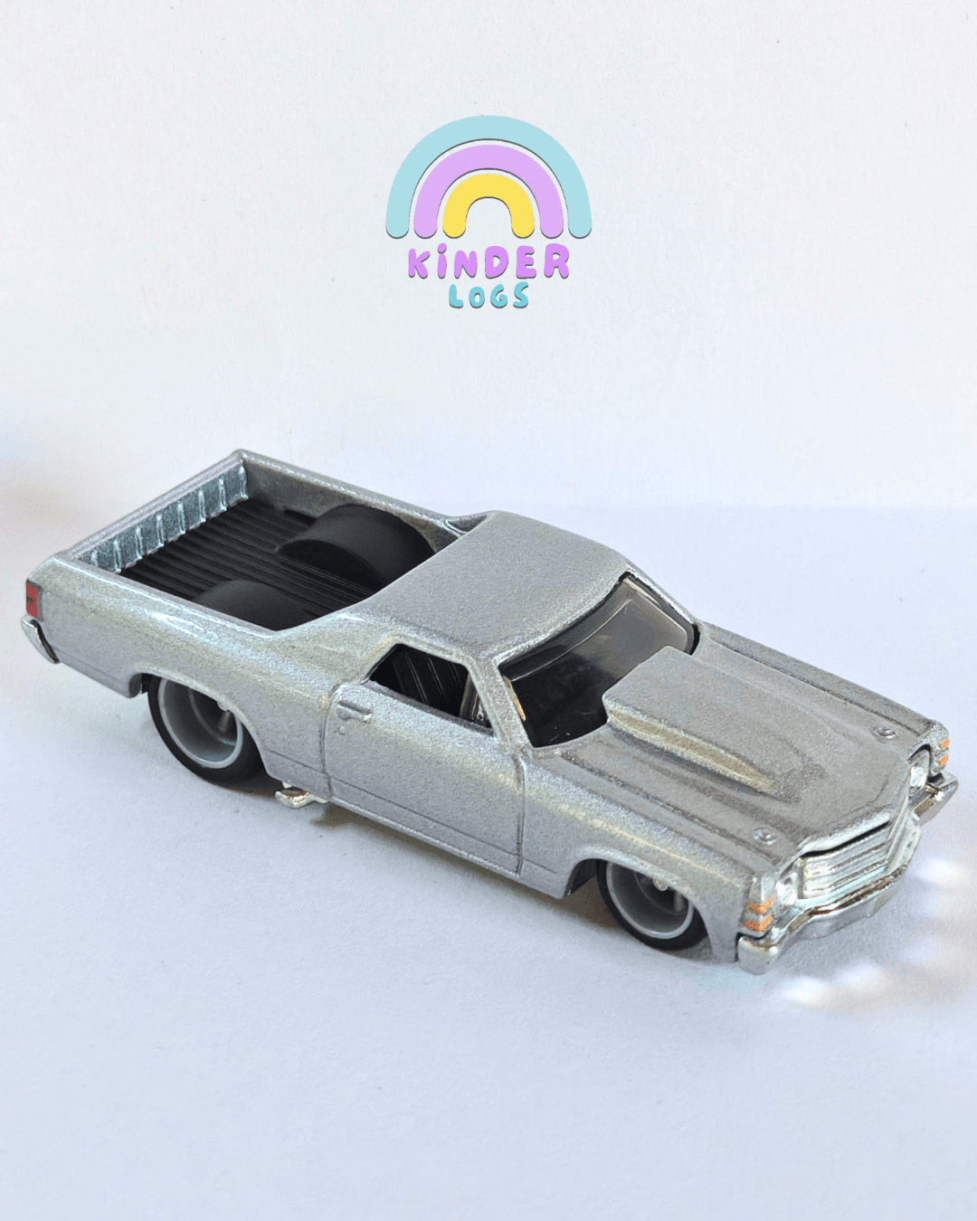 Premium Hot Wheels 1971 El Camino - Silver (Uncarded - New) - Kinder Logs