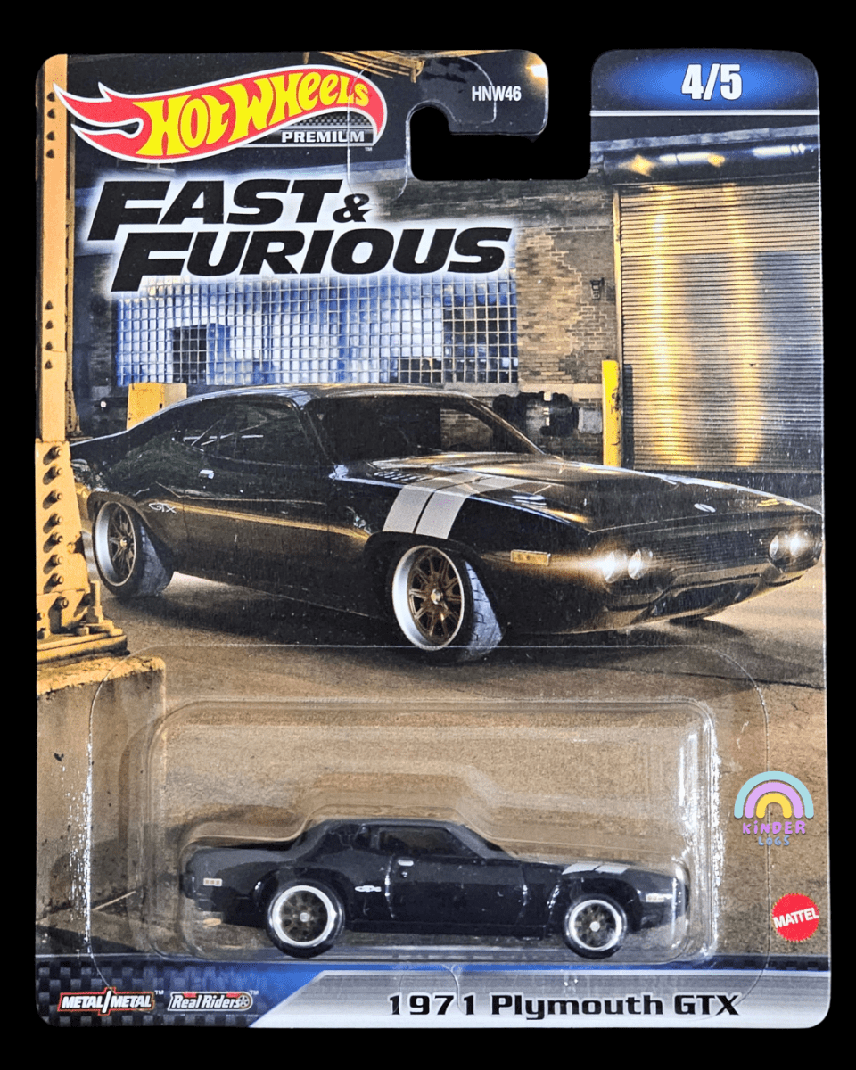 Premium Hot Wheels 1971 Plymouth GTX - Fast & Furious - Kinder Logs