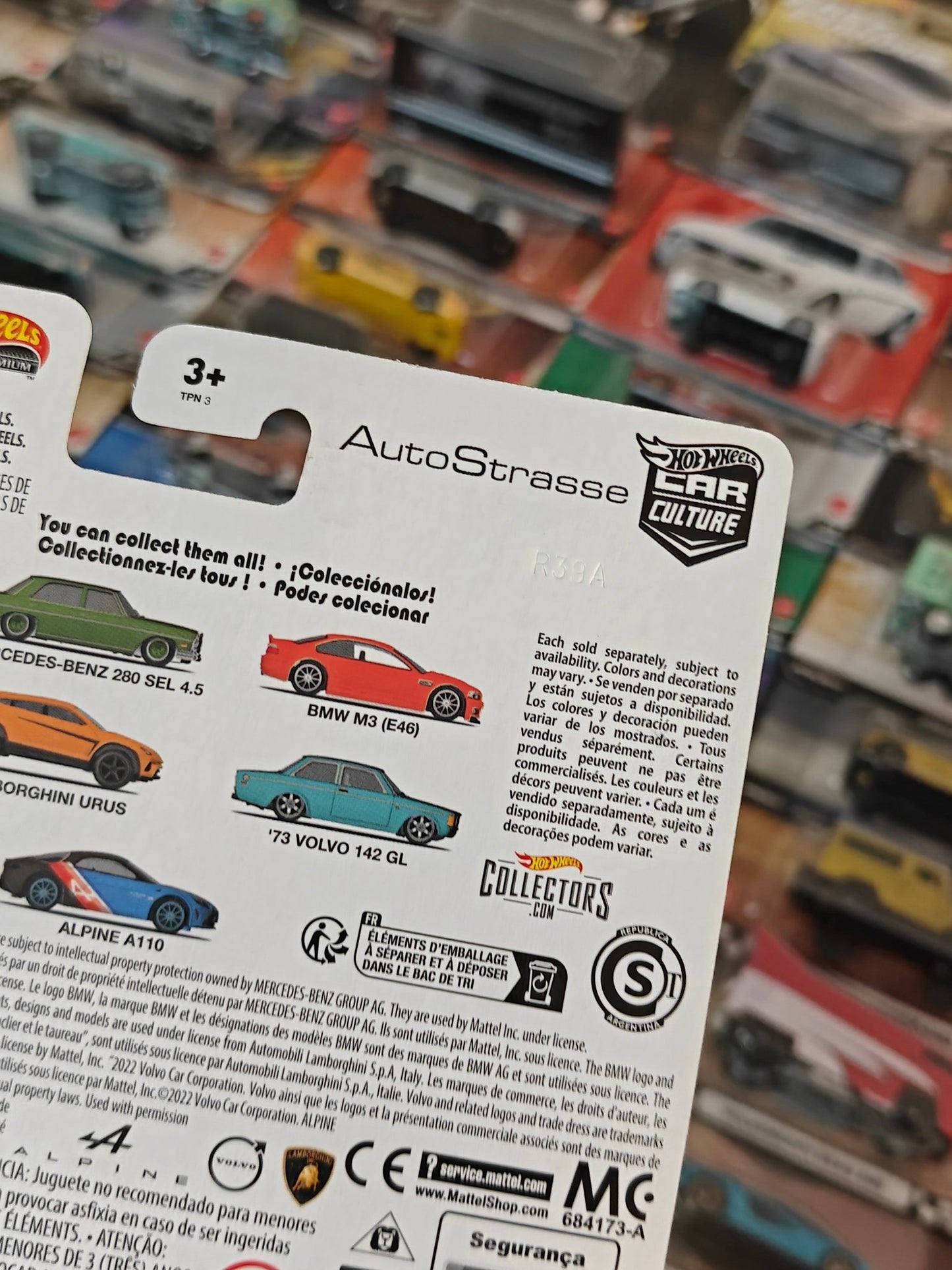 Premium Hot Wheels 1972 Mercedes - Benz 280 SEL 4.5 - Auto Strasse (Imported) - Kinder Logs