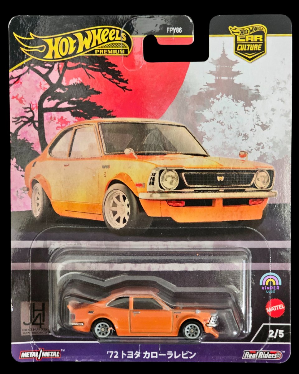 Premium Hot Wheels 1972 Toyota Corolla Levin (Japan Historics 4) - Kinder Logs