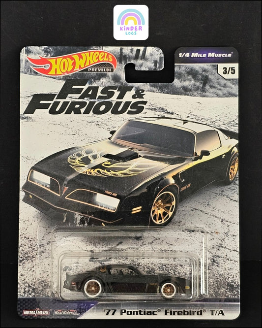 Premium Hot Wheels 1977 Pontiac Firebird TA - Fast And Furious - Kinder Logs