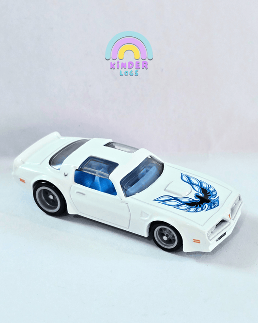 Premium Hot Wheels 1977 Pontiac Firebird TA - White (Uncarded - New) - Kinder Logs