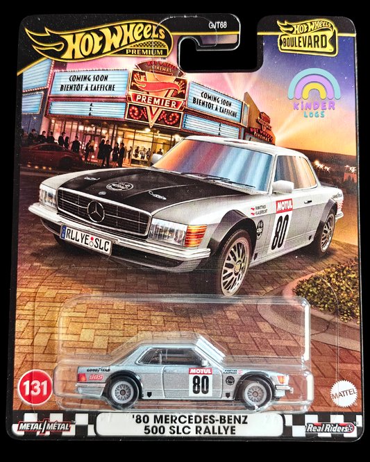 Premium Hot Wheels 1980 Mercedes-Benz 500 SLC Rallye - Boulevard 131 (Imported) - Kinder Logs
