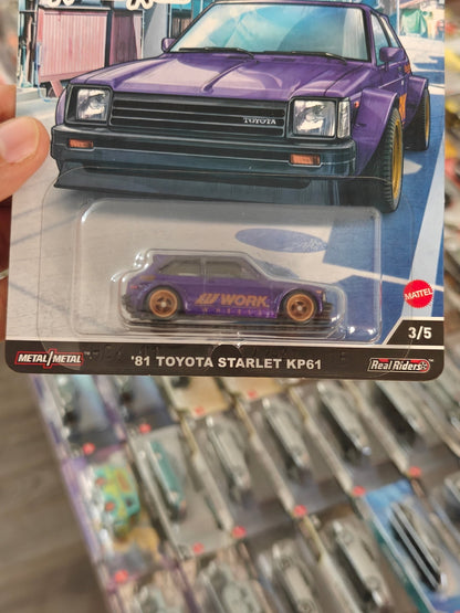 Premium Hot Wheels 1981 Toyota Starlet KP61 - Ronin Run (Imported) - Kinder Logs