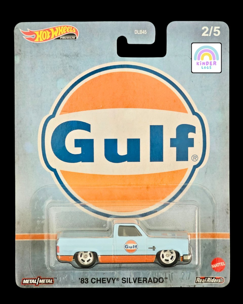 Premium Hot Wheels 1983 Chevy Silverado Gulf Edition - Kinder Logs