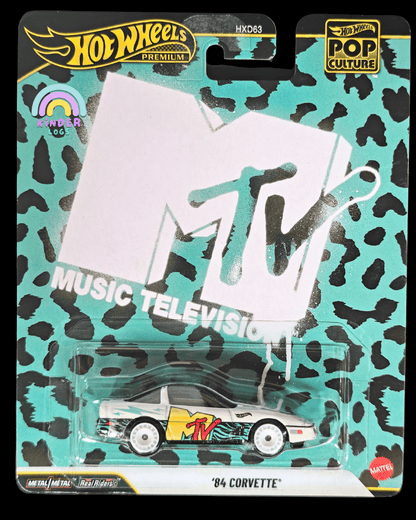Premium Hot Wheels 1984 Corvette MTV Edition (Imported) - Kinder Logs