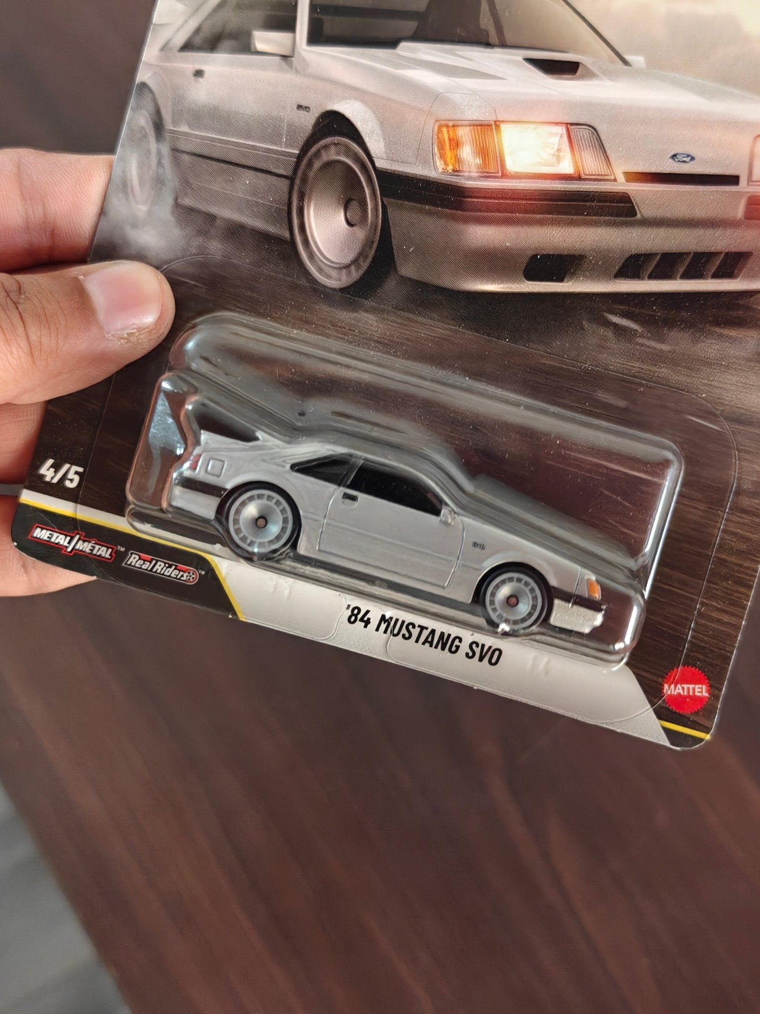 Premium Hot Wheels 1984 Ford Mustang SVO - Power Trip (Imported) - Kinder Logs