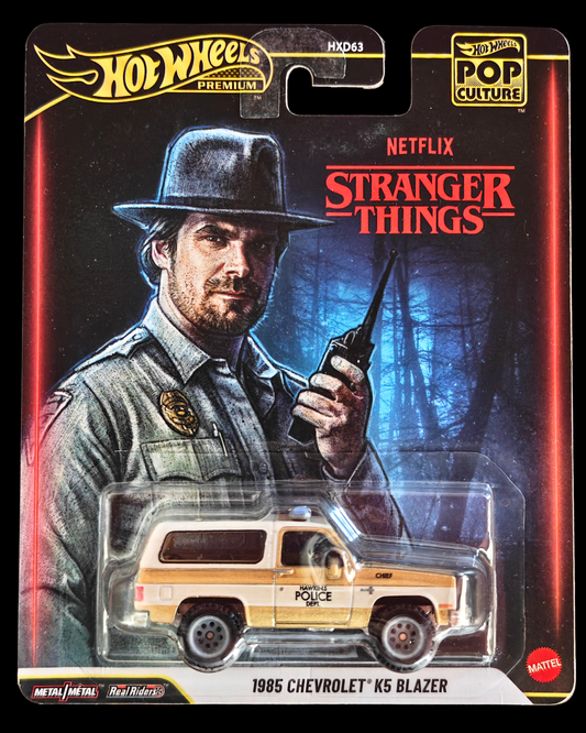 Premium Hot Wheels 1985 Chevrolet K5 Blazer 'Stranger Things' (Imported) - Kinder Logs