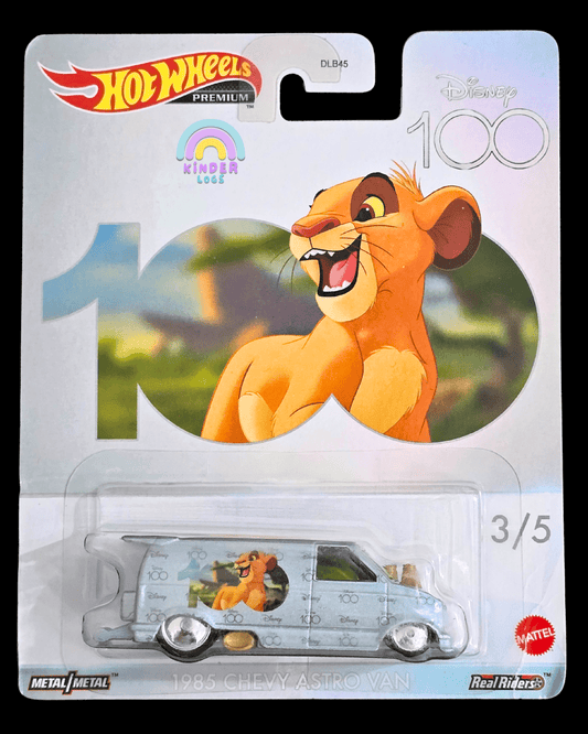 Premium Hot Wheels 1985 Chevy Astro Van - Disney 100 Edition (Simba) - Kinder Logs