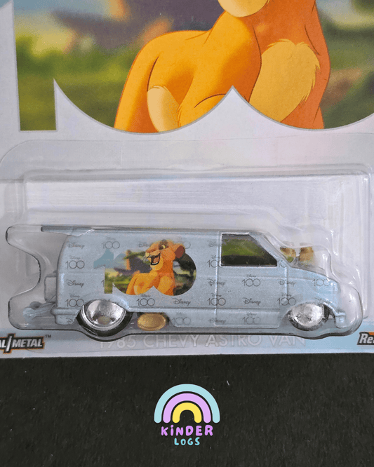 Premium Hot Wheels 1985 Chevy Astro Van - Disney 100 Edition (Simba) - Kinder Logs