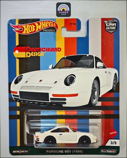 Premium Hot Wheels 1986 Porsche 959 (Deutschland Design) - Kinder Logs