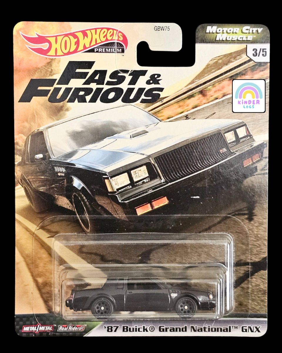 Premium Hot Wheels 1987 Buick Grand National GNX - Fast And Furious - Kinder Logs