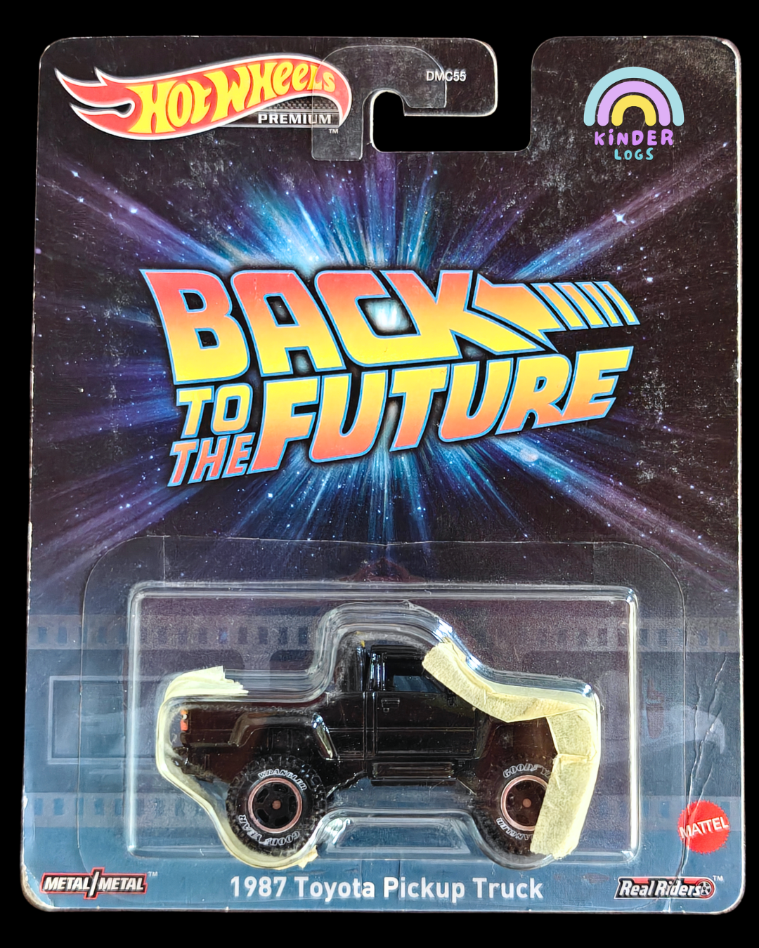 Premium Hot Wheels 1987 Toyota Pickup Truck - Back To The Future (Imported) - Kinder Logs