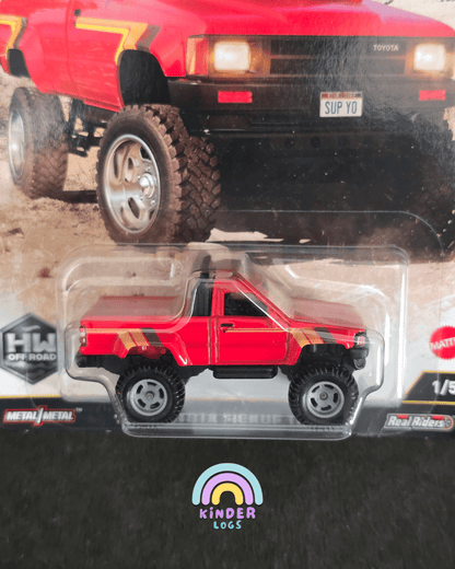 Premium Hot Wheels 1987 Toyota Pickup Truck - HW Off Road (Imported) - Kinder Logs