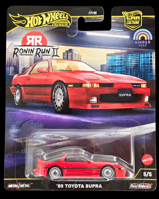 Premium Hot Wheels 1989 Toyota Supra - Ronin Run II (Imported) - Kinder Logs