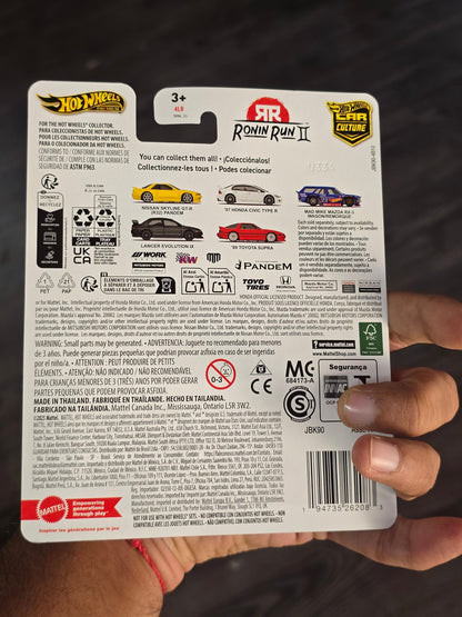 Premium Hot Wheels 1989 Toyota Supra - Ronin Run II (Imported) - Kinder Logs