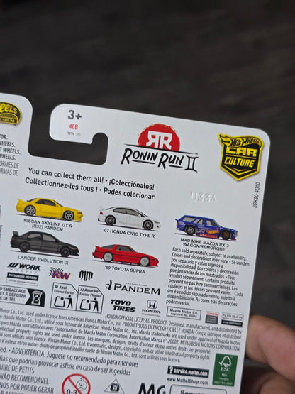 Premium Hot Wheels 1989 Toyota Supra - Ronin Run II (Imported) - Kinder Logs