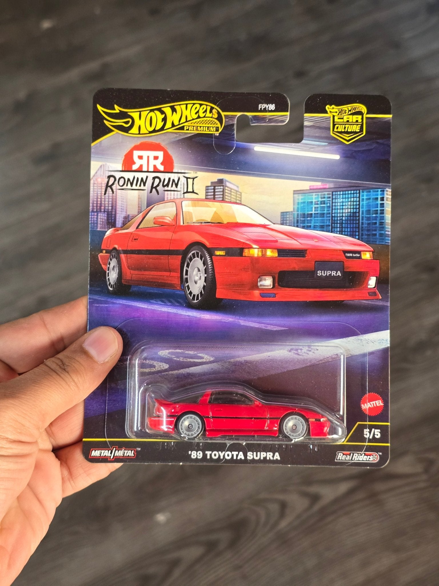 Premium Hot Wheels 1989 Toyota Supra - Ronin Run II (Imported) - Kinder Logs