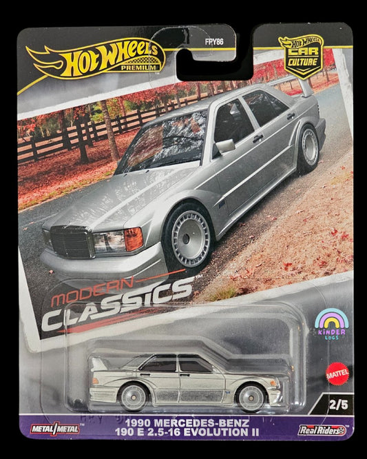 Premium Hot Wheels 1990 Mercedes - Benz 190 E 2.5 - 16 Evolution II - Kinder Logs