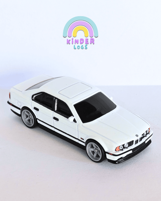 Premium Hot Wheels 1991 BMW M5 - White (Uncarded - New) - Kinder Logs