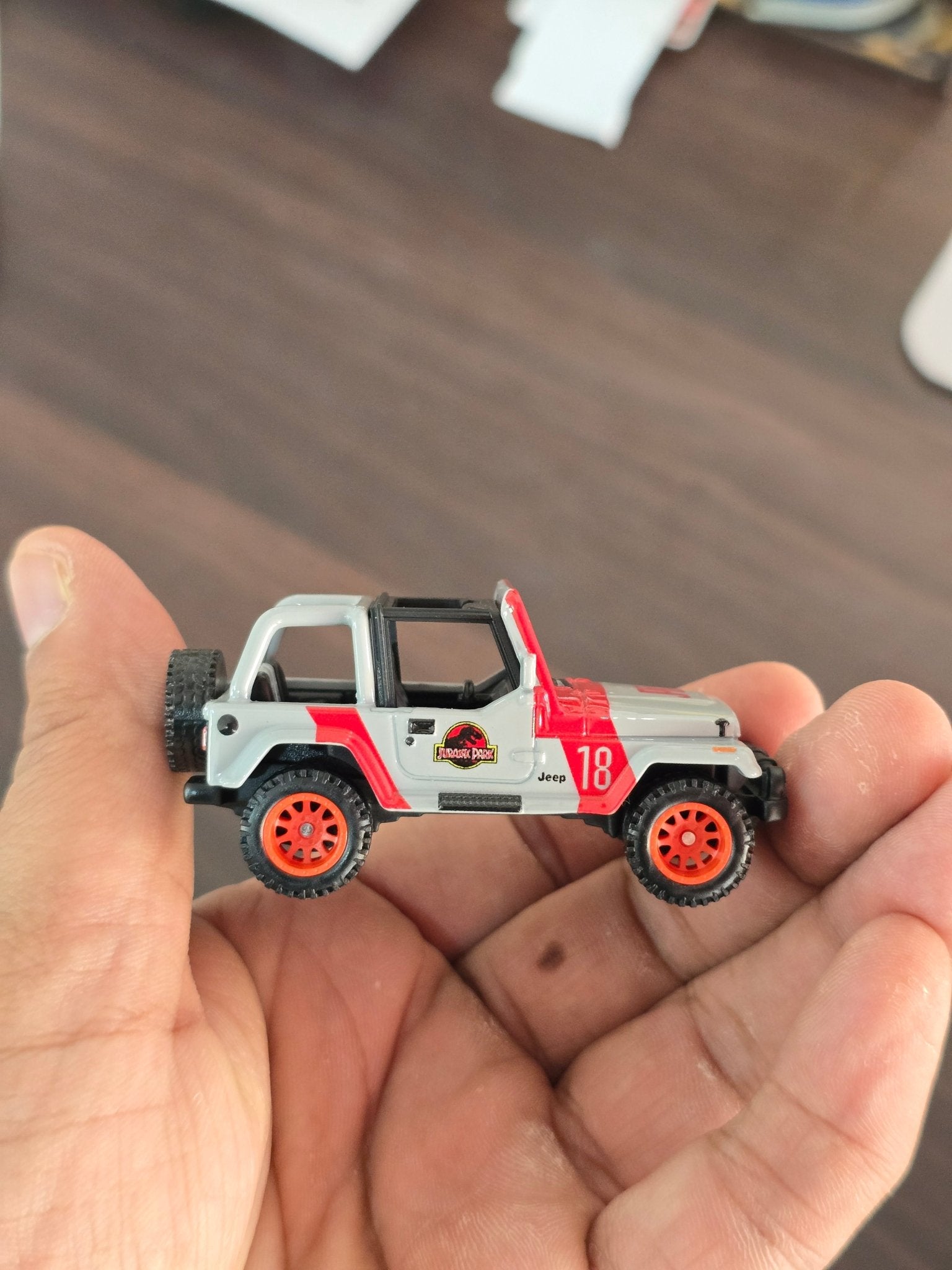 Premium Hot Wheels 1992 Jeep Wrangler Sahara (Uncarded) - Kinder Logs