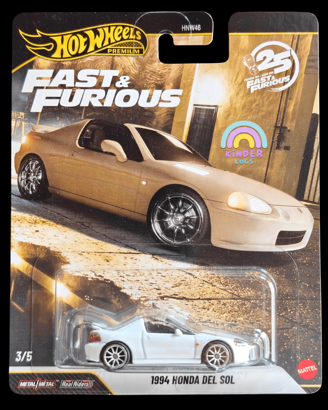 Premium Hot Wheels 1994 Honda Del Sol - F&F (Imported) - Kinder Logs